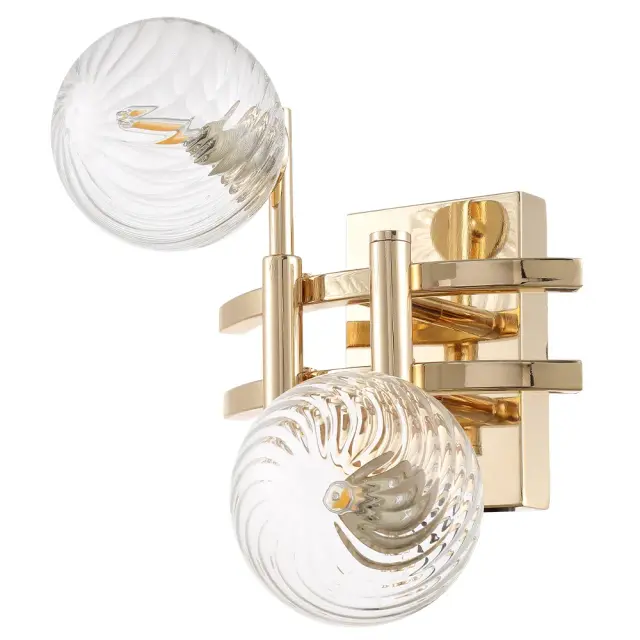 Бра Crystal Lux LUXURY AP2 GOLD — золотой, ракурс 3