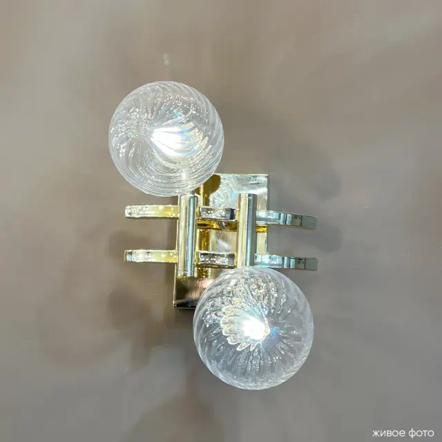 Бра Crystal Lux LUXURY AP2 GOLD — золотой, ракурс 5