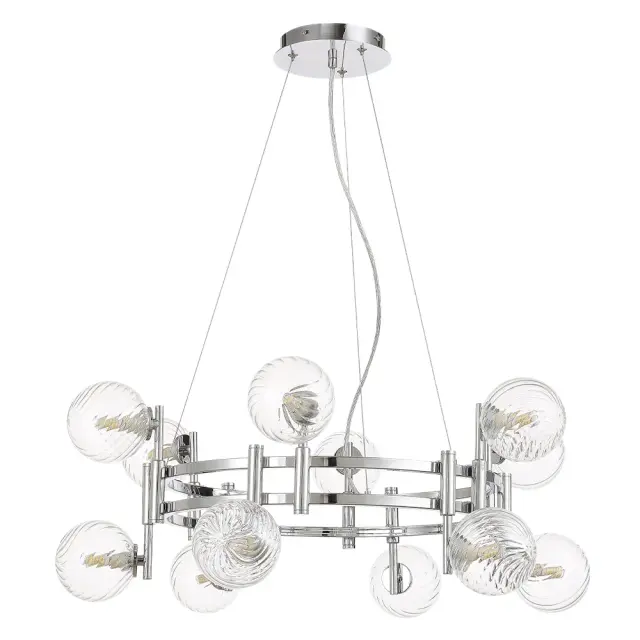 Люстра Crystal Lux LUXURY SP12 CHROME — хром, ракурс 2