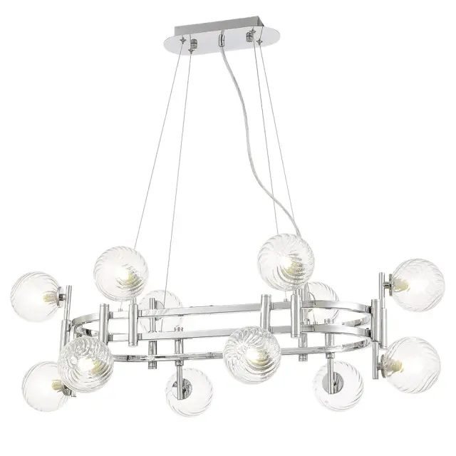 Люстра Crystal Lux LUXURY SP12L CHROME — хром, ракурс 2