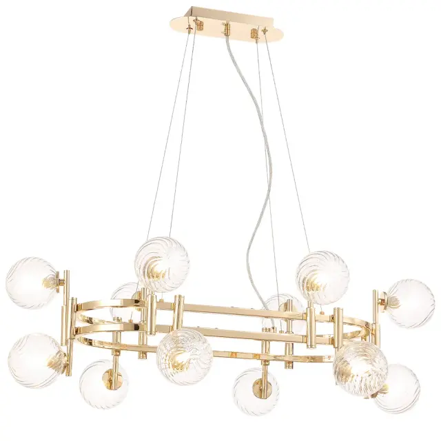 Люстра Crystal Lux LUXURY SP12L GOLD — золотой, ракурс 2