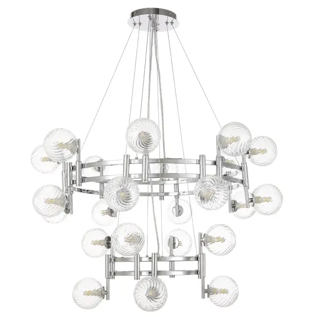 Люстра Crystal Lux LUXURY SP16+8 CHROME — хром, ракурс 2