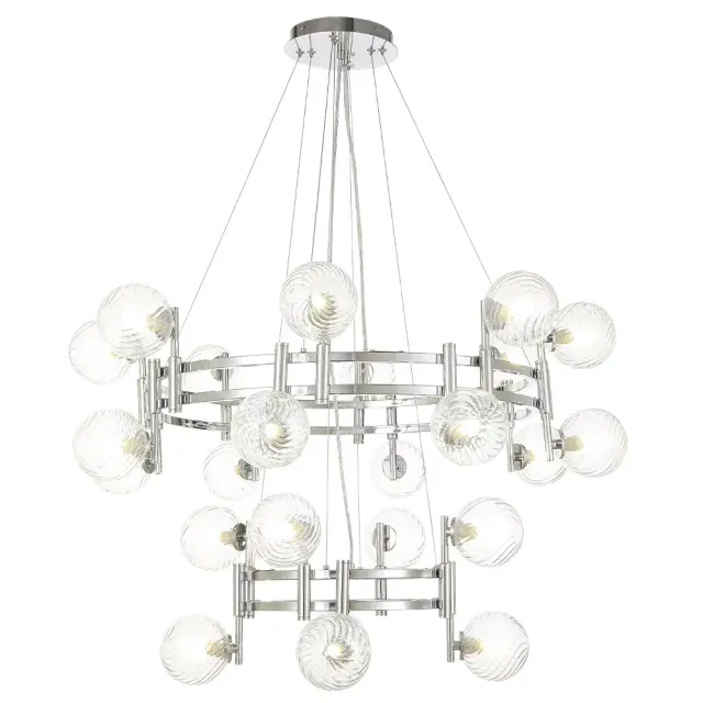 Люстра Crystal Lux LUXURY SP16+8 CHROME — хром, ракурс 3