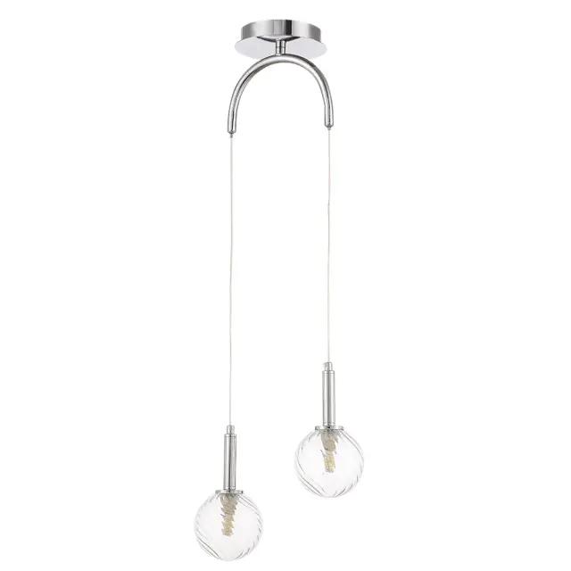 Светильник Crystal Lux LUXURY SP2 CHROME — хром, ракурс 2