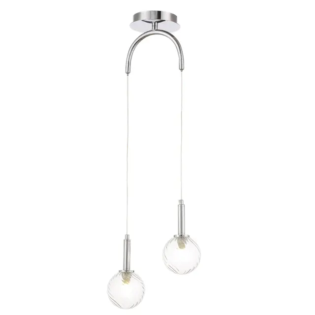 Светильник Crystal Lux LUXURY SP2 CHROME — хром, ракурс 3