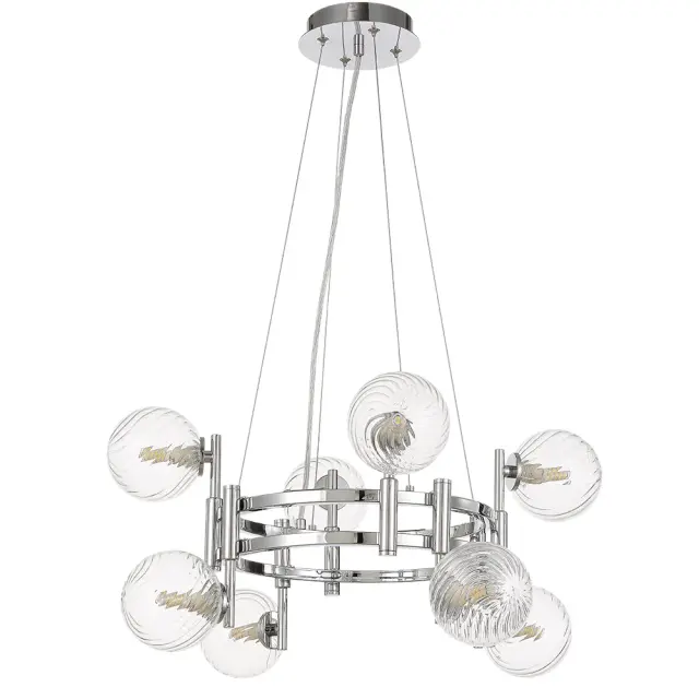Люстра Crystal Lux LUXURY SP8 CHROME — хром, ракурс 2