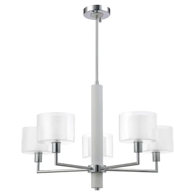 Люстра Crystal Lux MAESTRO SP-PL5 CHROME — хром, ракурс 3