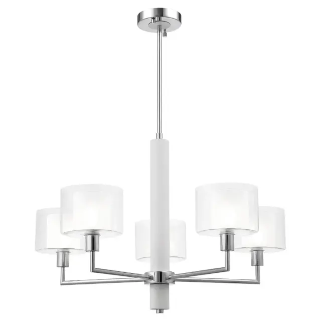 Люстра Crystal Lux MAESTRO SP-PL5 CHROME — хром, ракурс 4