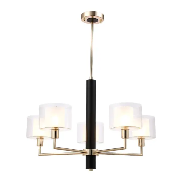 Люстра Crystal Lux MAESTRO SP-PL5 GOLD — золотой, ракурс 3