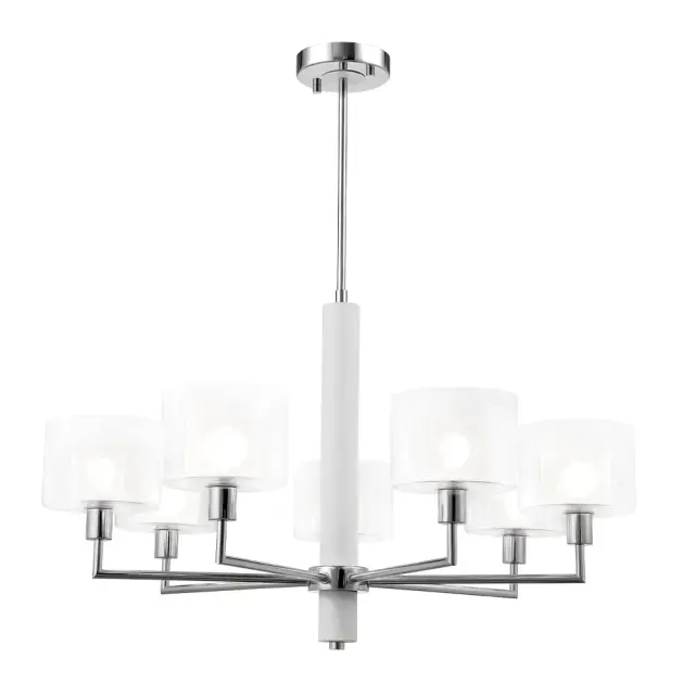 Люстра Crystal Lux MAESTRO SP-PL7 CHROME — хром, ракурс 4