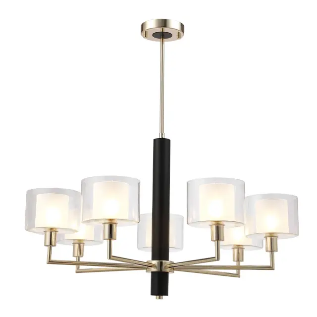 Люстра Crystal Lux MAESTRO SP-PL7 GOLD — золотой, ракурс 3