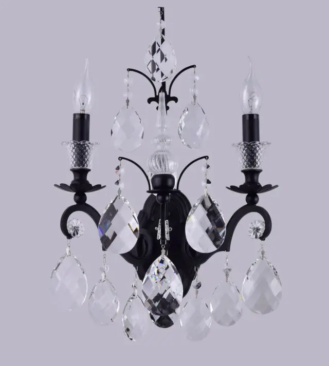 Бра Crystal Lux MAGNIFICO AP2 BLACK/TRANSPARENT — черный