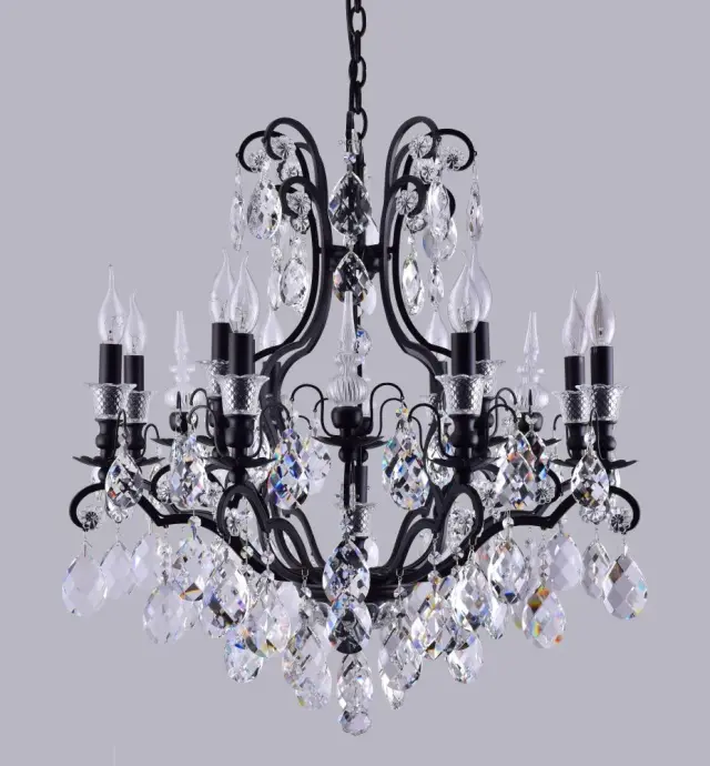 Люстра Crystal Lux MAGNIFICO SP13 BLACK/TRANSPARENT — черный, ракурс 4