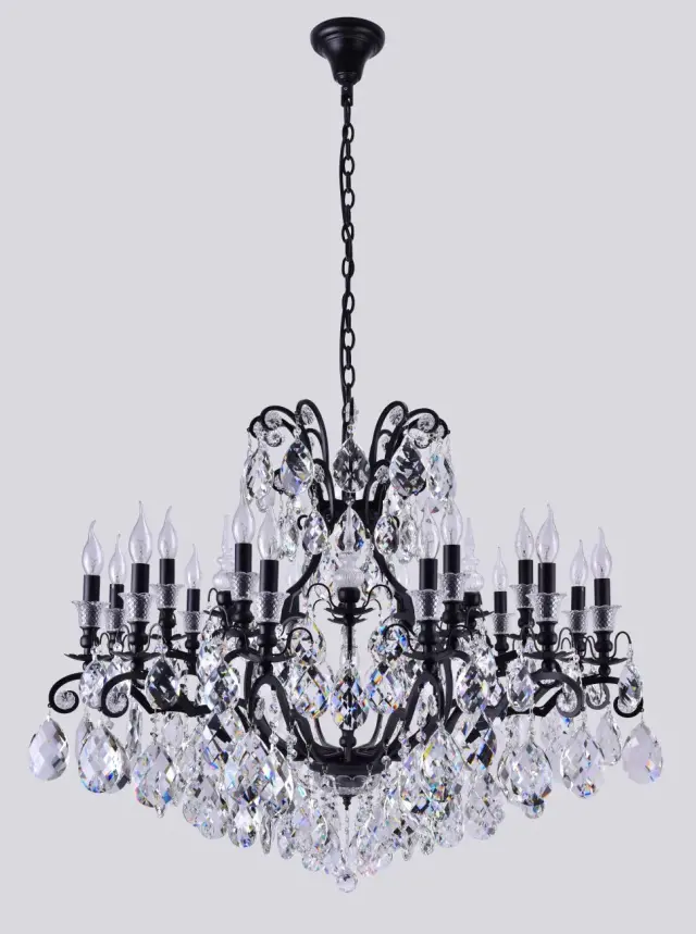 Люстра Crystal Lux MAGNIFICO SP19 BLACK/TRANSPARENT — черный