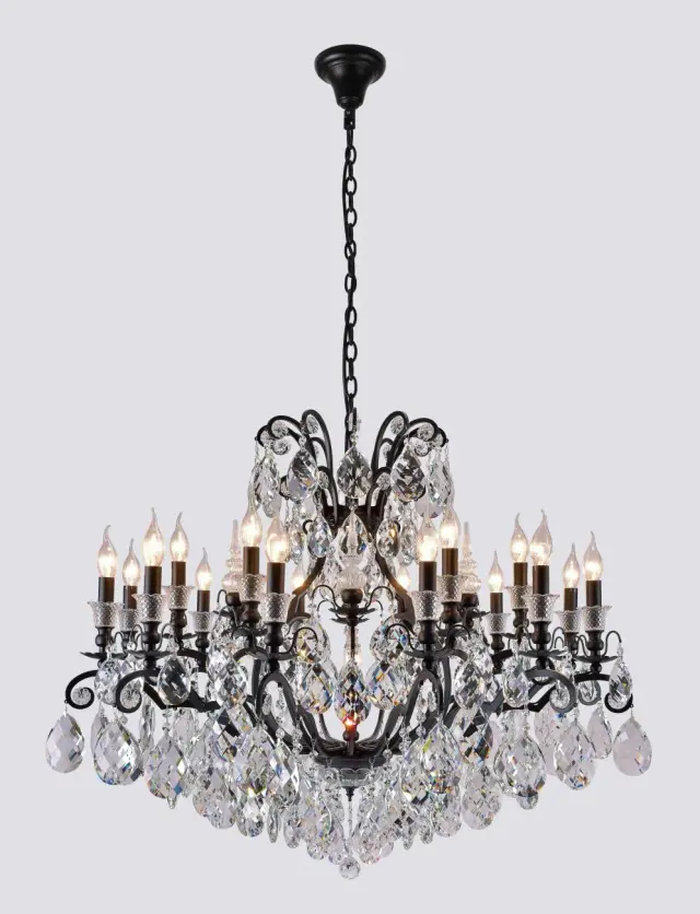 Люстра Crystal Lux MAGNIFICO SP19 BLACK/TRANSPARENT — черный, ракурс 3