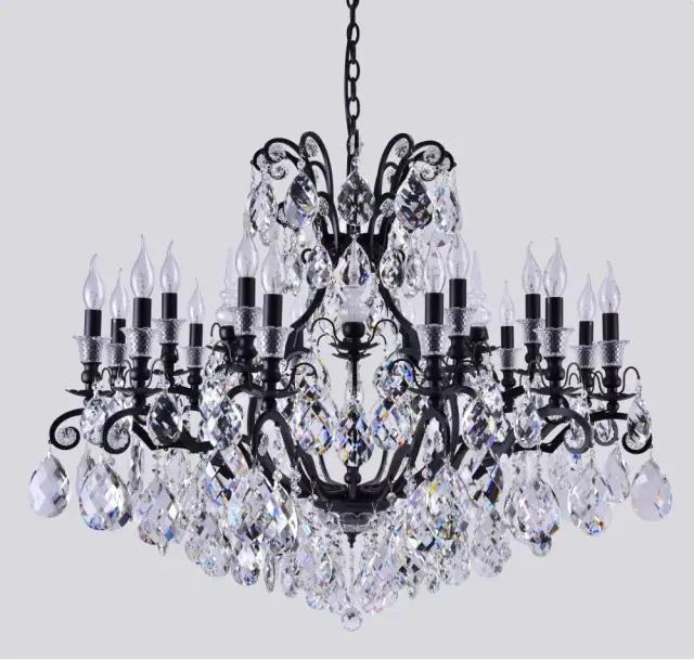 Люстра Crystal Lux MAGNIFICO SP19 BLACK/TRANSPARENT — черный, ракурс 4