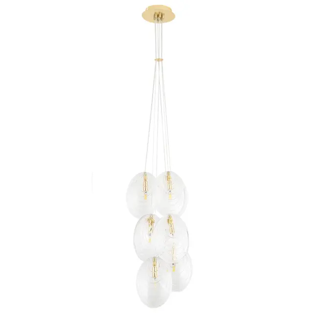 Светильник Crystal Lux MAR SP6 TRANSPARENTE — золотой