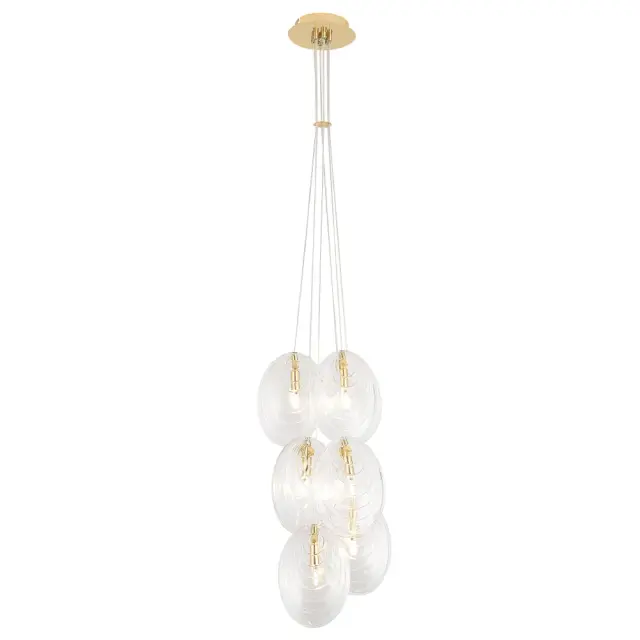 Светильник Crystal Lux MAR SP6 TRANSPARENTE — золотой, ракурс 2