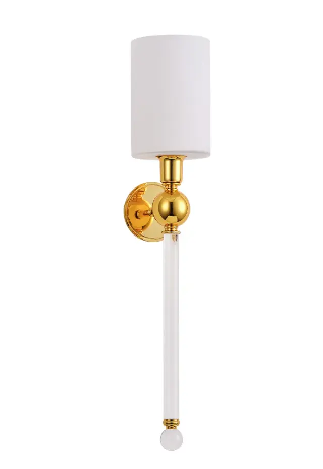 Бра Crystal Lux MIRABELLA AP1 GOLD/WHITE — золотой, ракурс 4