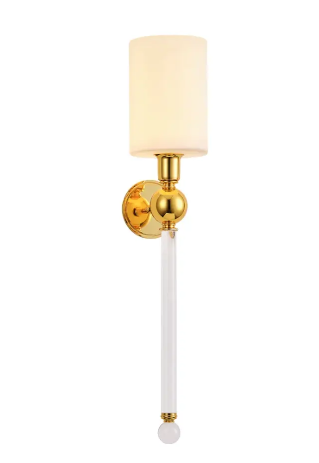 Бра Crystal Lux MIRABELLA AP1 GOLD/WHITE — золотой, ракурс 5