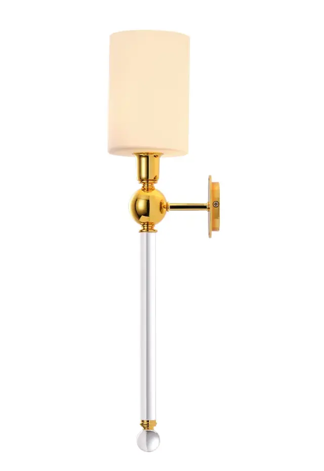 Бра Crystal Lux MIRABELLA AP1 GOLD/WHITE — золотой, ракурс 6