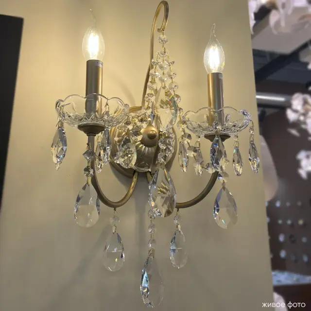 Бра Crystal Lux MONTANA AP2 — золотой, ракурс 3