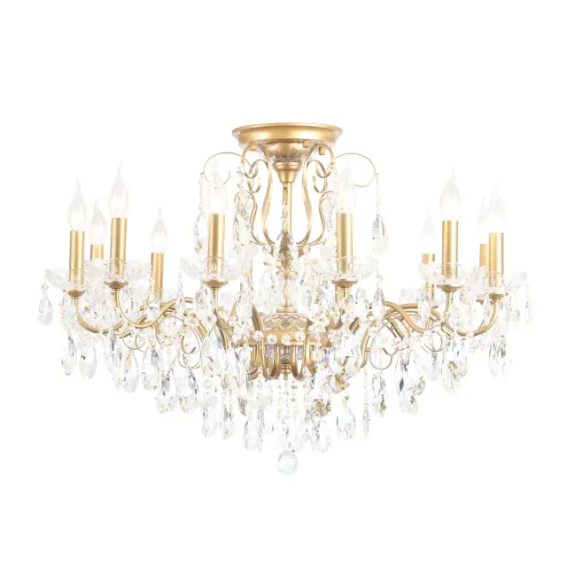 Люстра Crystal Lux MONTANA PL12 — золотой, ракурс 3