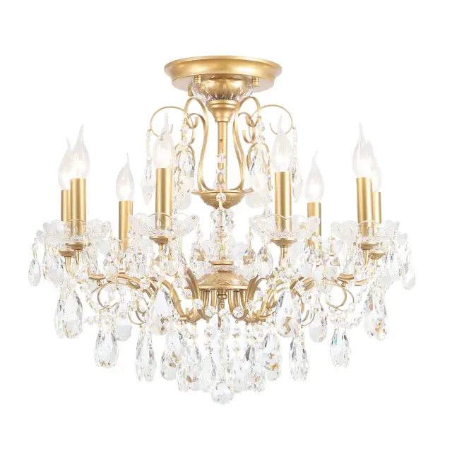 Люстра Crystal Lux MONTANA PL9 — золотой, ракурс 3