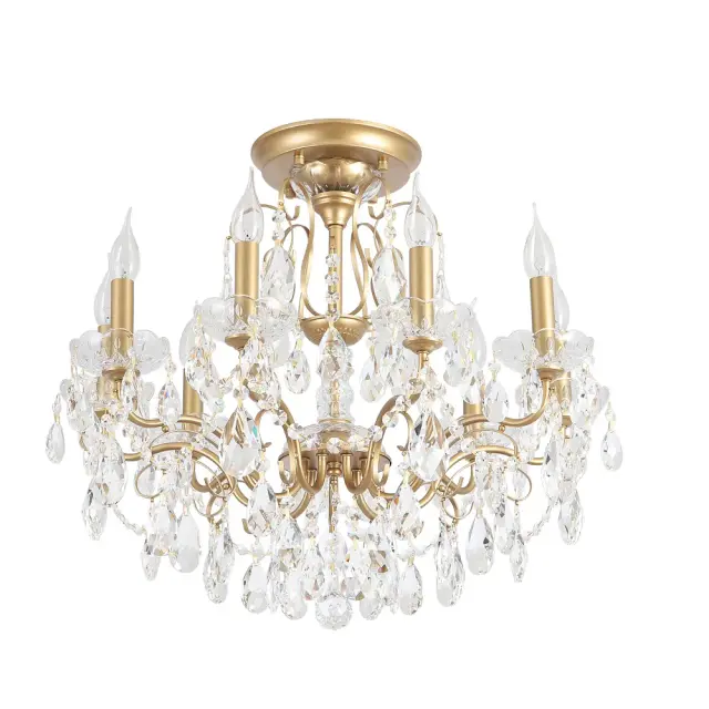 Люстра Crystal Lux MONTANA PL9 — золотой, ракурс 4