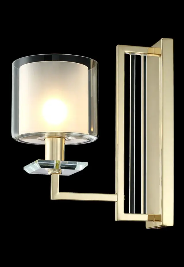 Бра Crystal Lux NICOLAS AP1 GOLD/WHITE — золотой, ракурс 3