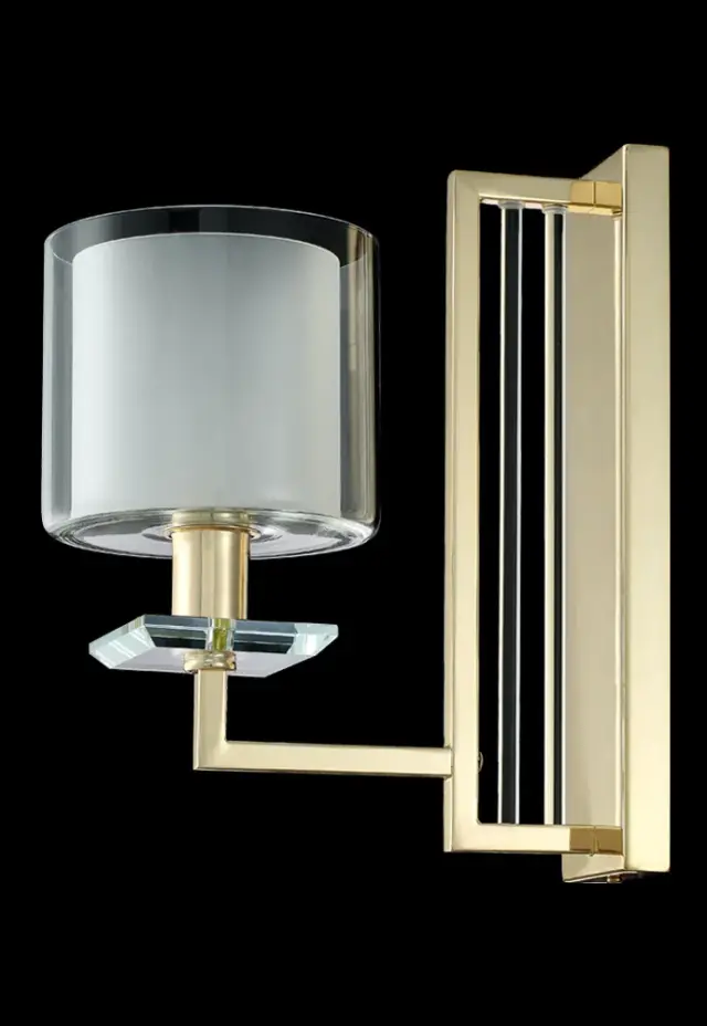 Бра Crystal Lux NICOLAS AP1 GOLD/WHITE — золотой, ракурс 4