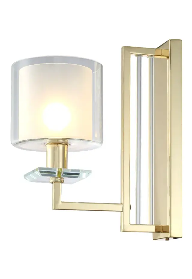 Бра Crystal Lux NICOLAS AP1 GOLD/WHITE — золотой, ракурс 5