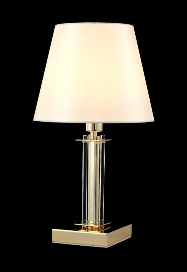 Настольная лампа Crystal Lux NICOLAS LG1 GOLD/WHITE — золотой, ракурс 3