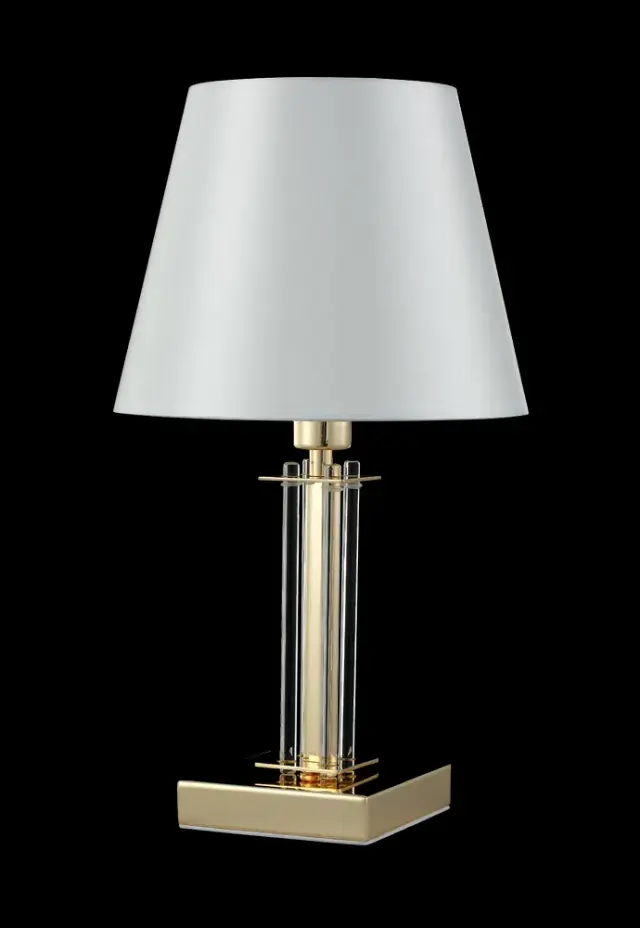 Настольная лампа Crystal Lux NICOLAS LG1 GOLD/WHITE — золотой, ракурс 4