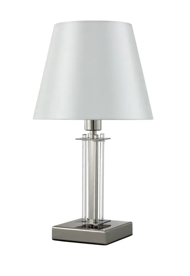 Настольная лампа Crystal Lux NICOLAS LG1 NICKEL/WHITE — никель