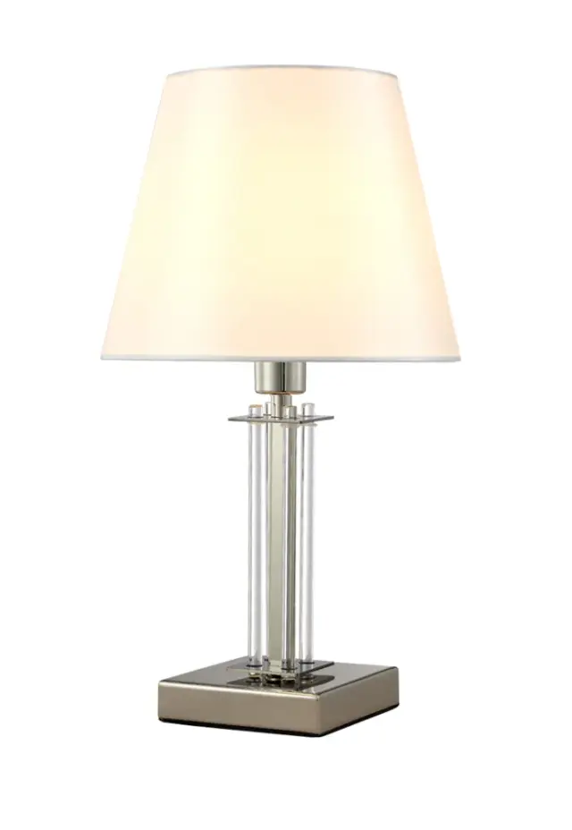 Настольная лампа Crystal Lux NICOLAS LG1 NICKEL/WHITE — никель, ракурс 5