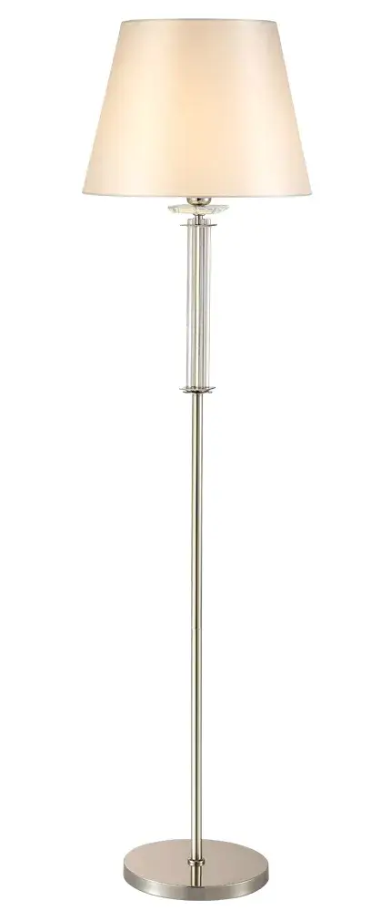 Торшер Crystal Lux NICOLAS PT1 NICKEL/WHITE — никель, ракурс 5