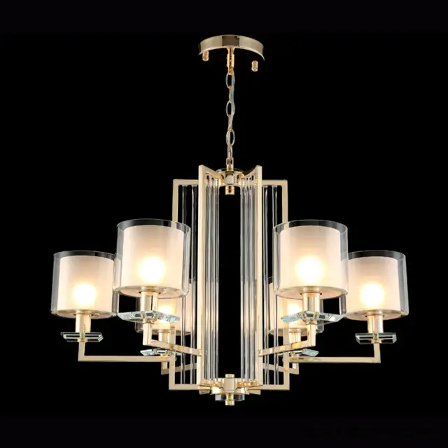 Люстра Crystal Lux NICOLAS SP-PL6 GOLD/WHITE — золотой, ракурс 4