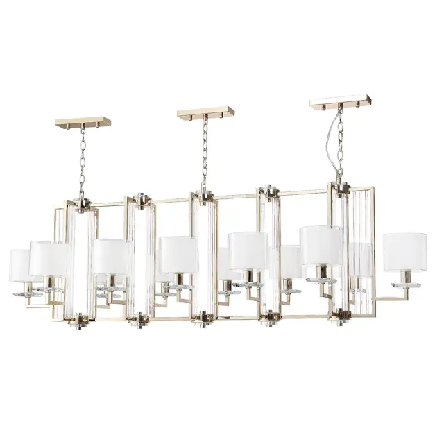 Светильник Crystal Lux NICOLAS SP12 L1600 GOLD/WHITE — золотой, ракурс 3