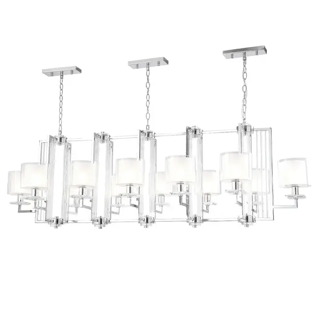 Светильник Crystal Lux NICOLAS SP12 L1600 NICKEL/WHITE — никель, ракурс 4