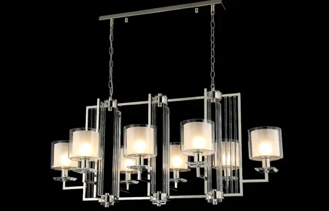 Люстра Crystal Lux NICOLAS SP8 L1000 GOLD/WHITE — золотой, ракурс 3