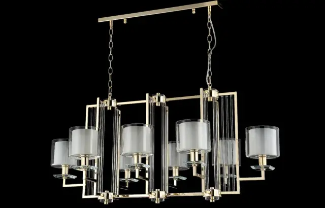 Люстра Crystal Lux NICOLAS SP8 L1000 GOLD/WHITE — золотой, ракурс 4