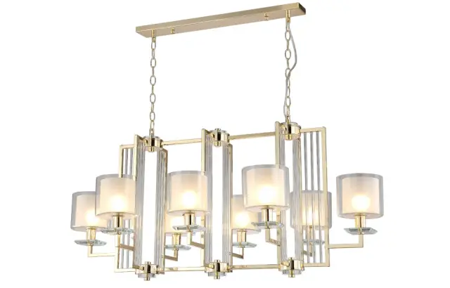 Люстра Crystal Lux NICOLAS SP8 L1000 GOLD/WHITE — золотой, ракурс 5