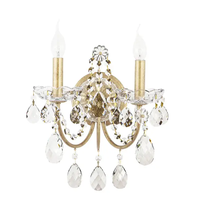 Бра Crystal Lux ODELIS AP2 GOLD — золотой, ракурс 2