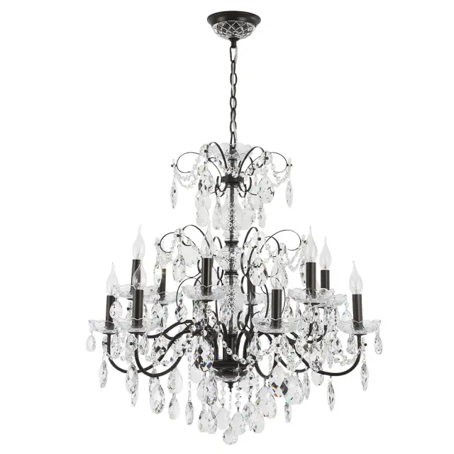 Люстра Crystal Lux ODELIS SP12 BROWN — коричневый
