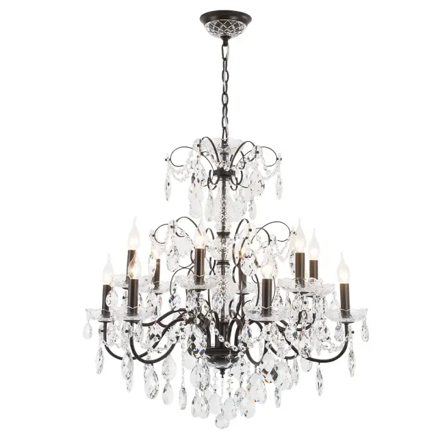 Люстра Crystal Lux ODELIS SP12 BROWN — коричневый, ракурс 3