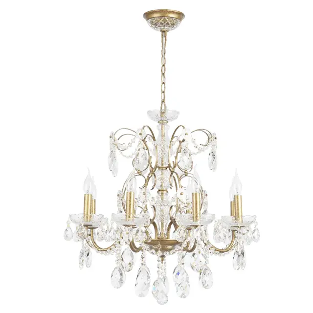 Люстра Crystal Lux ODELIS SP8 GOLD — золотой, ракурс 3