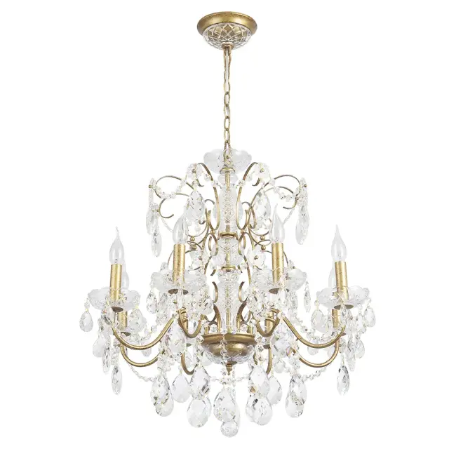Люстра Crystal Lux ODELIS SP8 GOLD — золотой, ракурс 5
