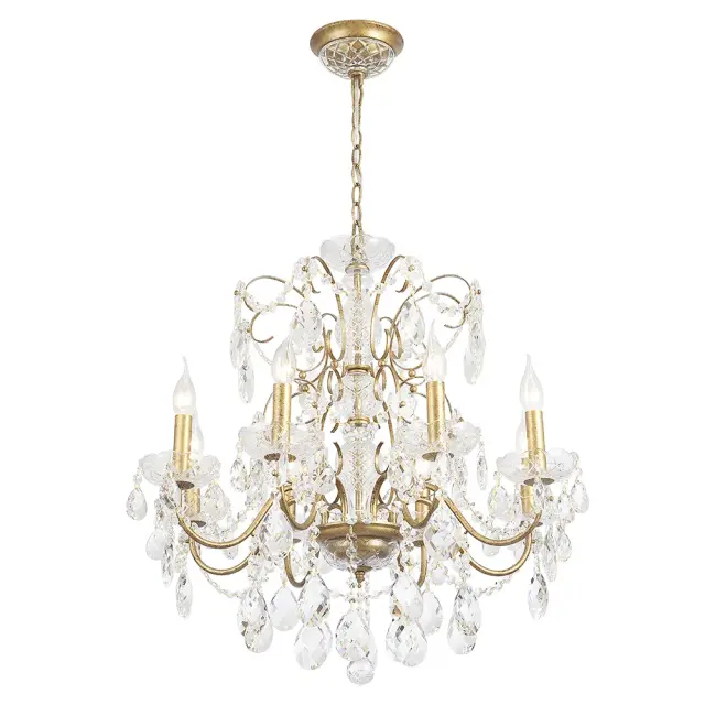 Люстра Crystal Lux ODELIS SP8 GOLD — золотой, ракурс 6