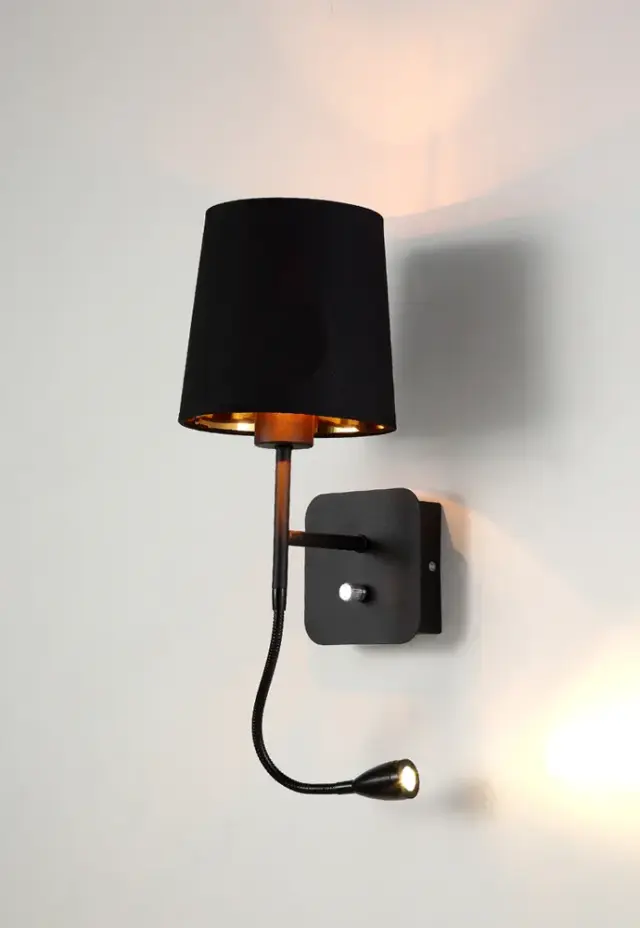Бра Crystal Lux PABLO AP2 BLACK/BLACK-GOLD — черный, ракурс 2